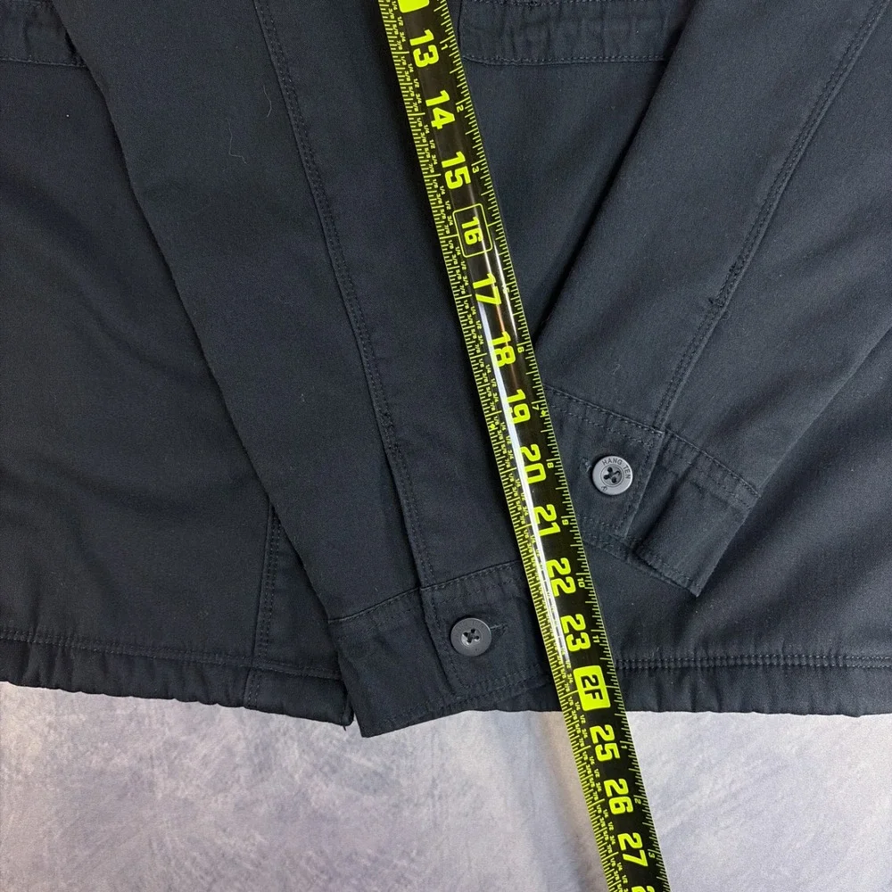 Hang Ten Jacket Womens Medium Black Sherpa Lined Utility Canvas Coat